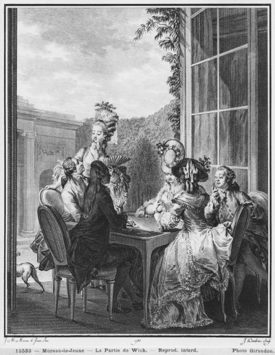 Die Whist-Party, graviert von Jean Dambrun (1741-nach 1808) 1783 von Jean Michel the Younger Moreau